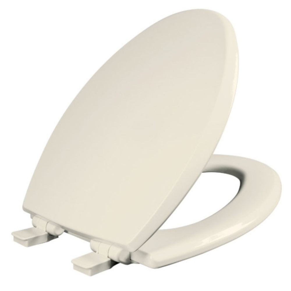 Deluxe Elongated Toilet Seat in Biscuit - Soft-Close Home Bath